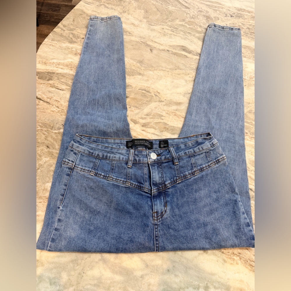 Chic Denim Women’s 16 Straight Leg Stretch Jeans Medium Wash